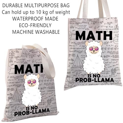 Bolsa Tote para Profesores de Matemáticas Llama Divertida miniatura 3