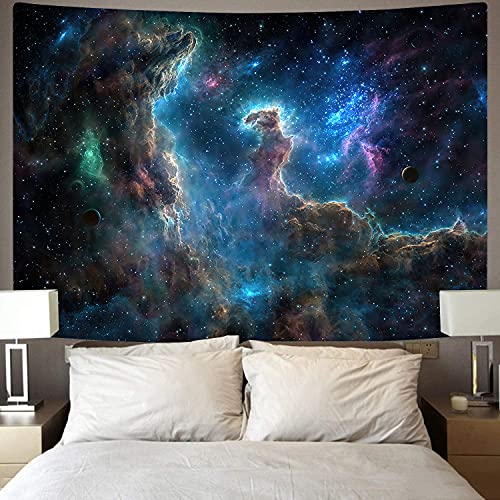 Qciv Nebula Tapestry Wall Hanging Colorful Galaxy Tapestry Mysterious Cosmic Universe Psychedelic Room Decor Posters Outer Space Tapestries For Living Bedroom(59.1" × 78.7", Multi) #TOP1
