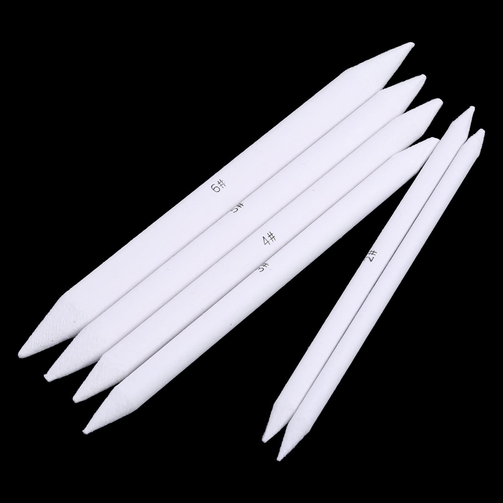 6pcs Blending Smudge Tortillon Stump Sketch 6 Sizes Art Drawing Tool Pastel New