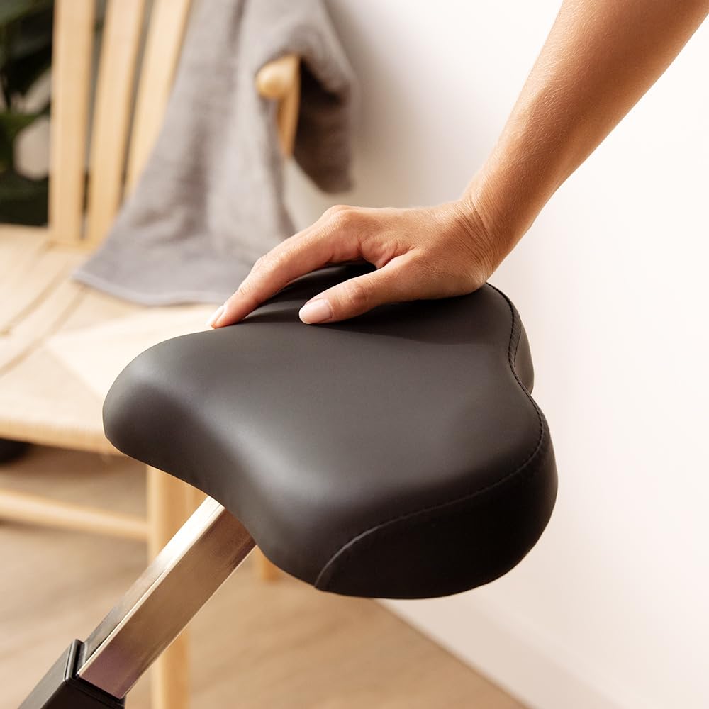 Cecotec Bicicletta Stazionaria Pieghevole con Volano X-Bike, Sistema Silence Fit, Con e Senza Schienale, Manubrio e Sella Regolabili, Cardiofrequenzimetro, Display LCD, Supporto Dispositivi, Ruote.