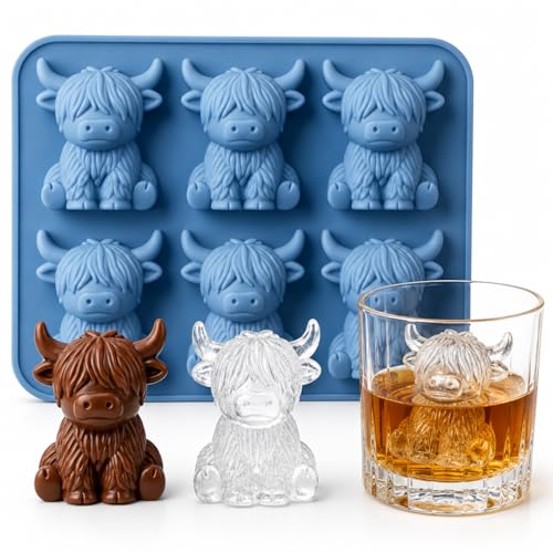 Molde de Silicona para Cubos de Hielo en Forma de Vaca 3D miniatura 1