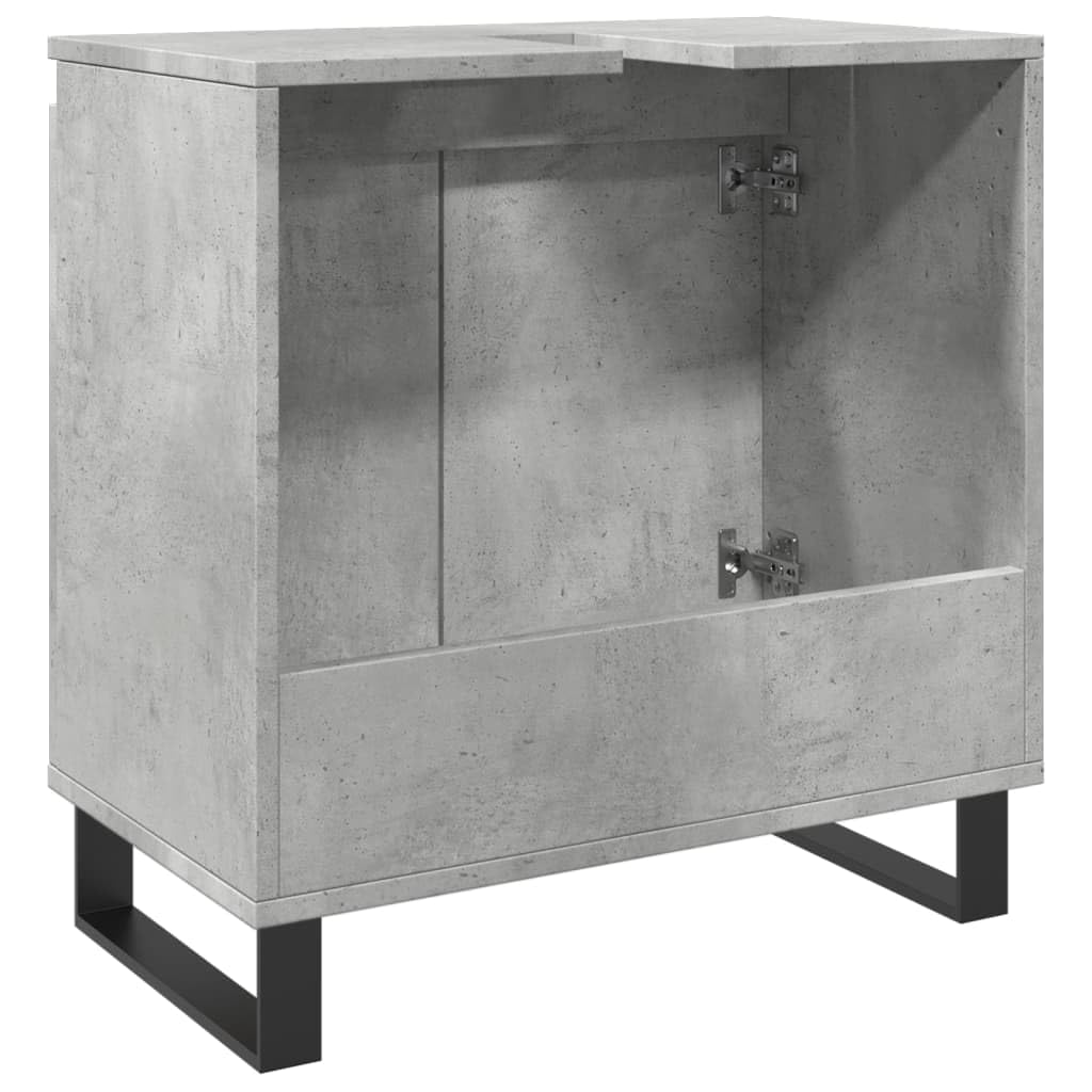 ShGaxin Szafka łazienkowa Drewno inżynieryjne betonowe Szary 58x33x60 cm, Meble łazienkowe, Meble Do Szafki, Szafka Pomocnicza, Szafka mała857219