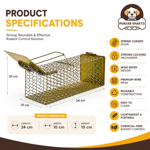 Image of Heavy Duty Rat Catcher Trap - Humane & Reusable Mouse Trap for Home, Office & Warehouse - Easy to Set, Strong & Reliable Rodent Control