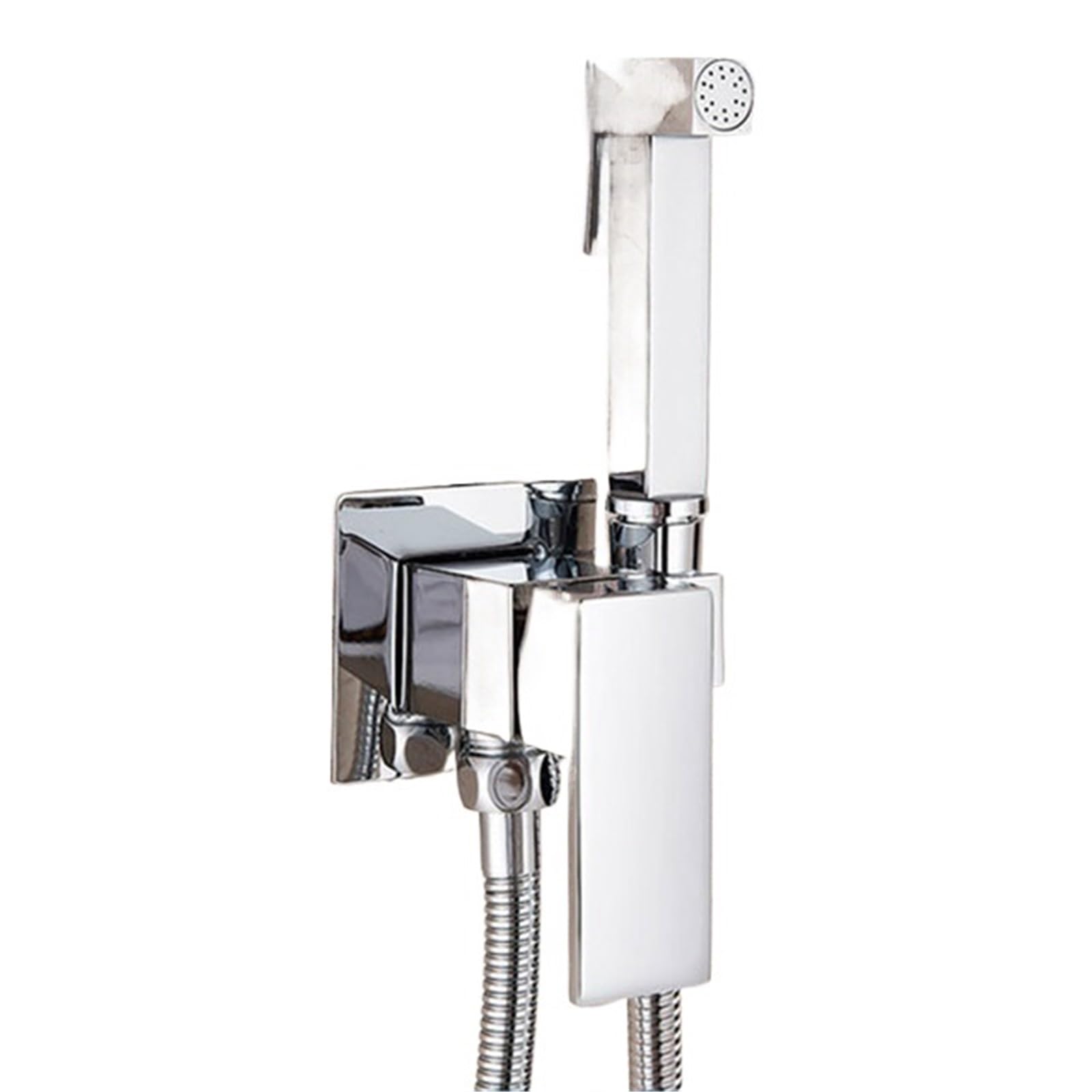 ZYCHSJXA Bathroom Black Bidet Faucet Shower Tap Cold Hot Water Mixer Crane Sprayer Head Toilet Faucets(Chrome)