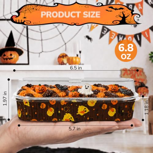 Halloween Mini Cake Pans with Lids, 6.8 Oz Aluminum Foil Ramekins, 30 Pack - image 2