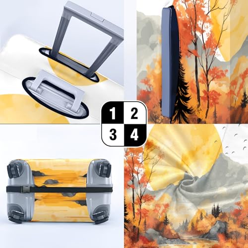 Tree Luggage Cover Suitcase Protector Travel Luggage Cover Carry on Luggage Cover Washable Baggage Covers for Suitcase Fit 26-28 Inch Luggage4