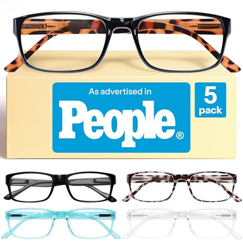 Gaoye 1.25 Professional Reading Glasses for All Day - Computer Readers with Blue Light Protection - Value Pack