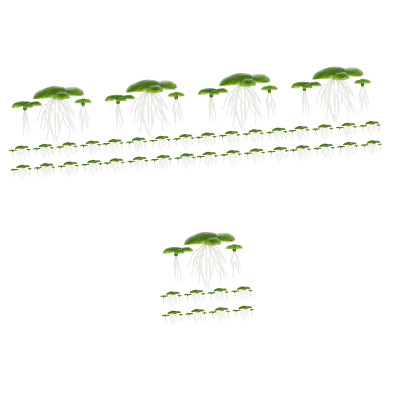 Cabilock 450piezas Plantas Flotantes Artificiales De Lenteja para Acuarios Decoración Natural Resistente y Liviana para Tanques De Peces