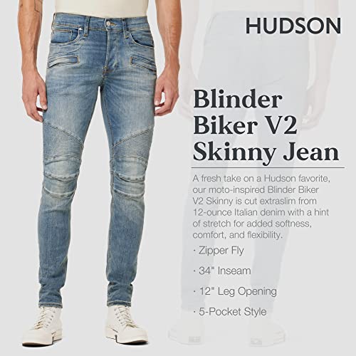 HUDSON Men's The Blinder V.2 Skinny Biker Jean Rp2