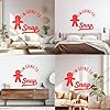 Vinyl Art Sticker Christmas Typography Set 54.6x62.7cm Equipped with Transfer Film kit Red #1