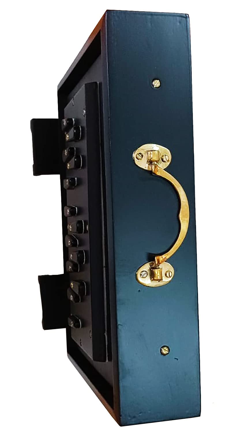 Shruti Box, Surpeti - Scatola di derivazione classica in legno di teak, 440 Hz, con 13 fermi a lunga durata, colore: Nero