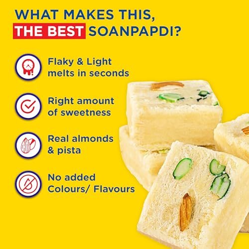 Image of Gits Open & Eat Soanpapdi Ready to Eat Indian Dessert, 400g (Pack of 3)