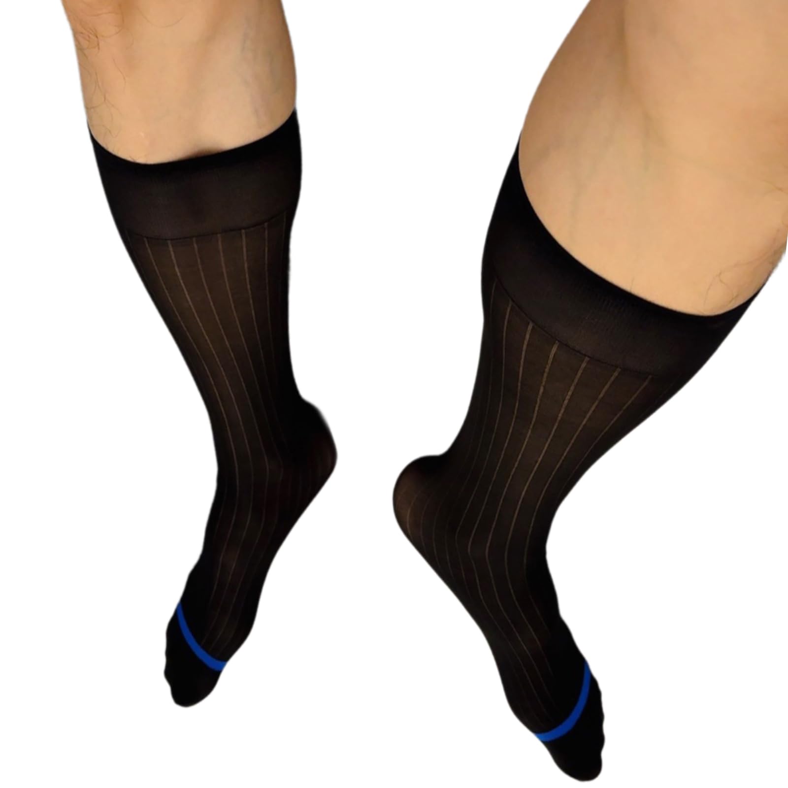 Kalttoy Thin Business Dress Socks Stretchy Nylon Sheer Knee Highs Dress Socks Over the Calf Sheer Casual Nylon Knee Highs for Woman