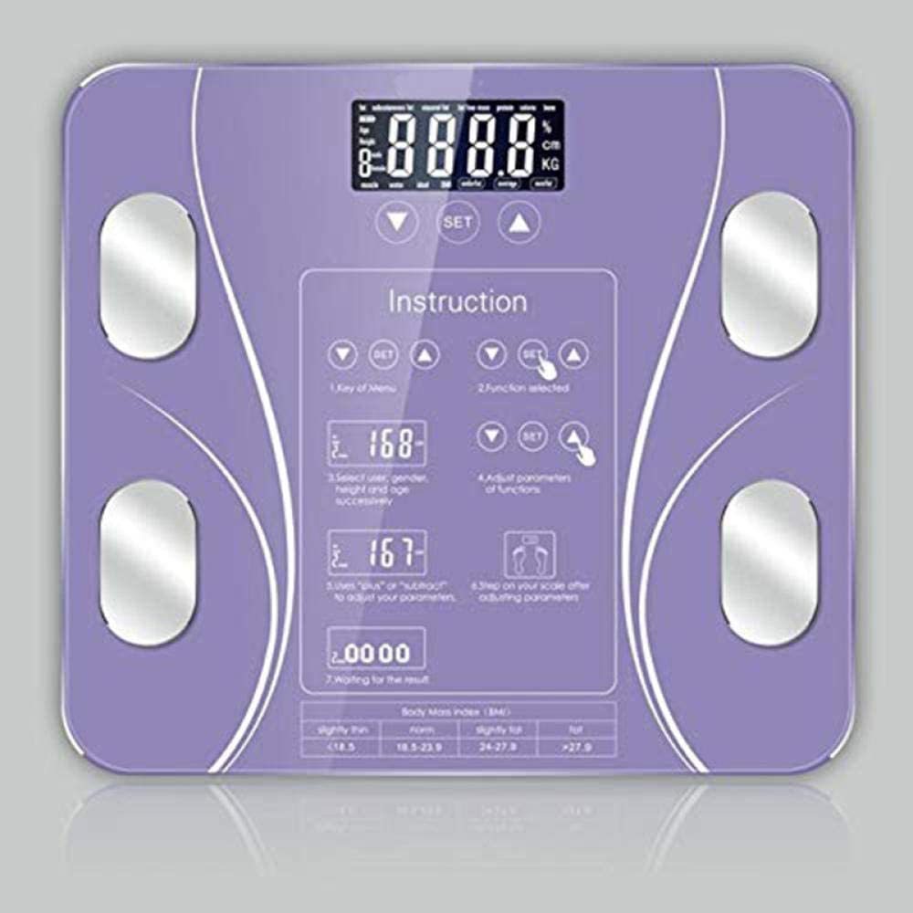escala inteligente digital Básculas de baño inteligentes Básculas digitales de peso humano con pantalla Lcd Báscula electrónica Báscula de salud, para niñas, hombres y mujeres báscula de baño