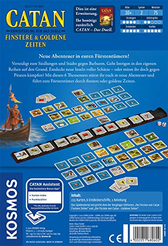 Kosmos 680602 Catan – Erweiterung für Das Duell – Finstere & Goldene Zeiten, Themensets für das Spiel mit Karten… – Bild 3