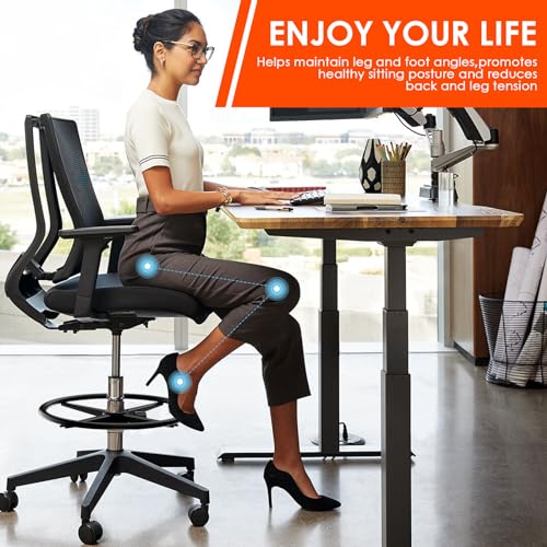 Loodmeo Black 18 Inch Chrome Foot Rest Ring For Drafting Stool Or Office Chair,Office Chair Piston Foot Ring,Foot Rest For Office Chair thumb #7