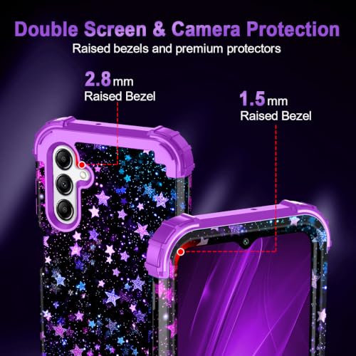 Coque Galaxy A16 5G phosphorescente antichoc à 3 couches Miqala