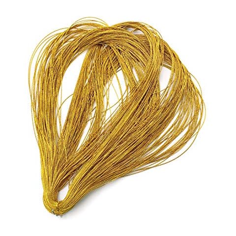 YapitHome 100 M/328 Feet 1mm Gold Thread Gold Metallic String for Christmas String Craft String for Christmas Ornaments Hanging and Craft Making Cover