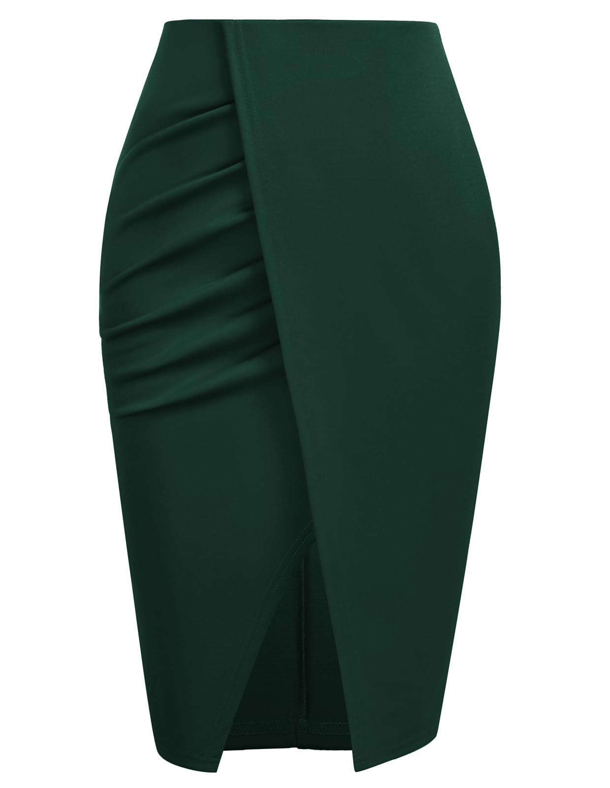 Kate KasinSummer Skirts for Women UK with Split Stretch Midi Skirts with Elasticated Waist Women's Skirts for Business