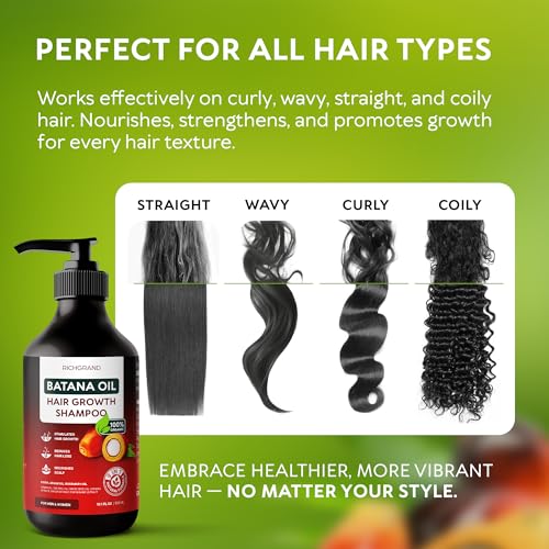 Batana Oil Shampoo for Hair Growth - Routine Shampoo for Thinning Hair for Women & Men - 9-in-1 Natural Hair Loss Shampoo with Biotin, Rosemary Oil - Thickening Hair Treatment & Regrowth - Image 5