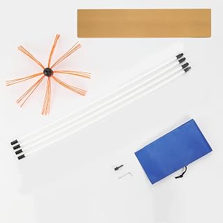 MYVPRO Chimney Brush,Cleaning Kit Chimney Sweep Rods Flexible Fireplace Tool Cleaning Brush Rotary Cleaner Brushes Head for Fireplace Dryer Vent Sewage Pipe Fume Hood Accessories,Rod×4