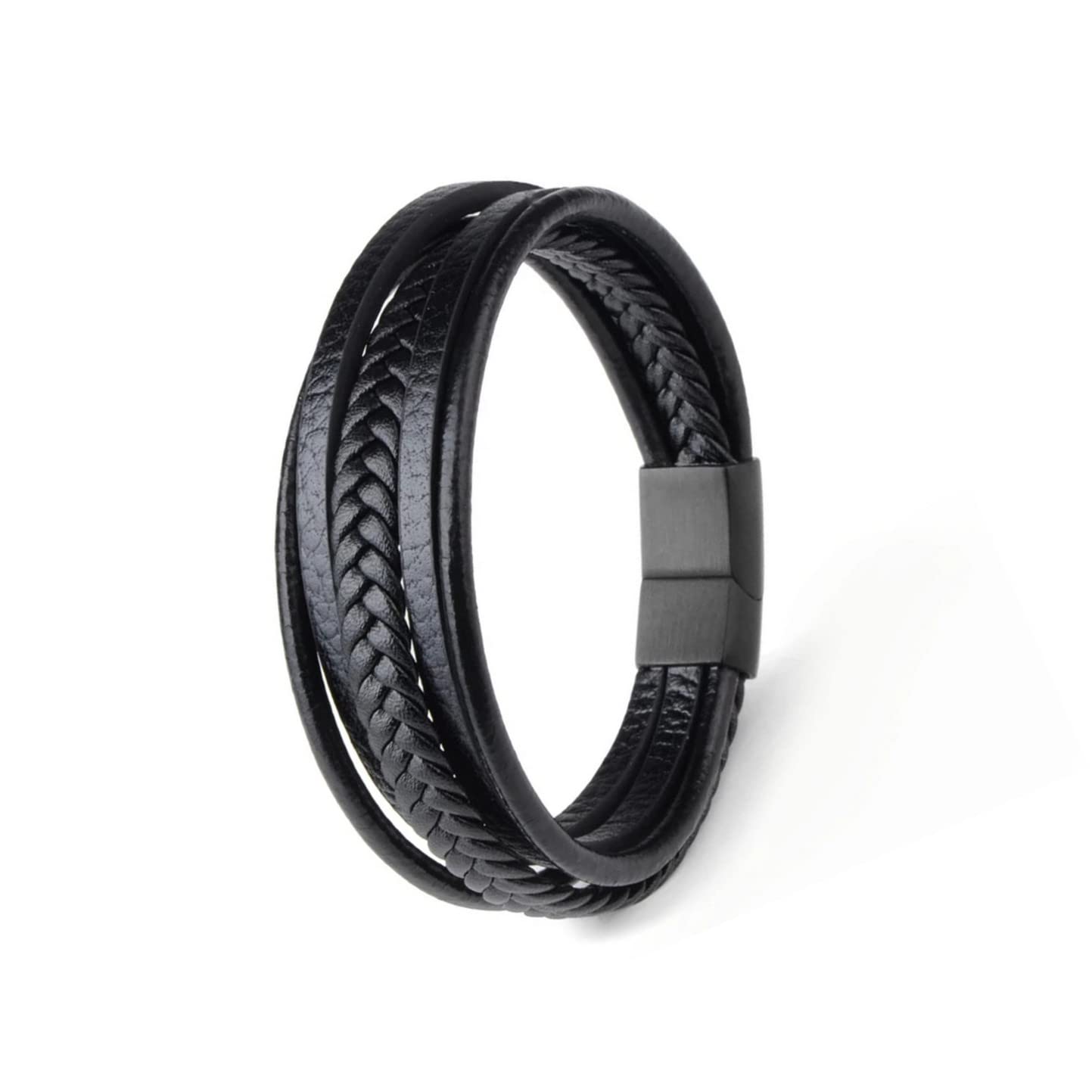 Contemporary Casual Braided Leather Bracelet For Men/Boy's