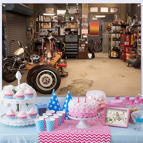 Fondo fotográfico moto vintage 7x5 ft miniatura 6
