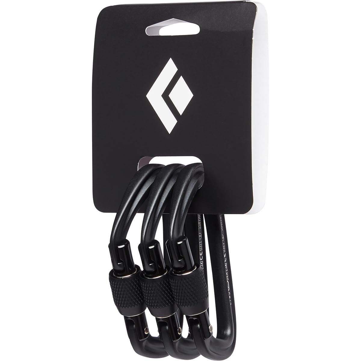 Black Diamond Unisex Noir Screw-Type Climbing Carabiner Hotforge (X3)