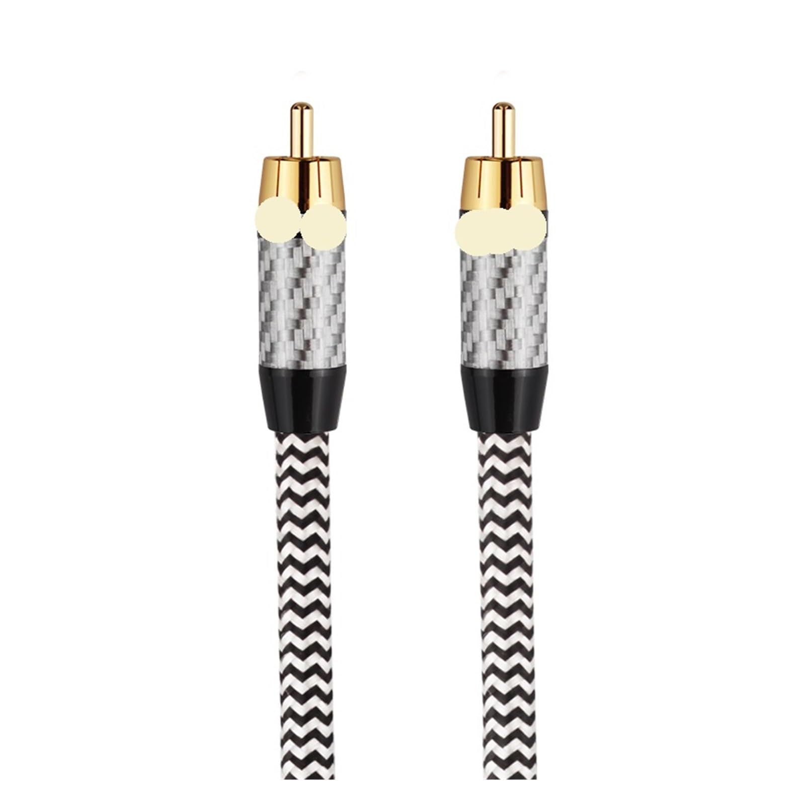 Cavo Audio Stereo Coassiale Digitale For Amplificatore TV Subwoofer Hifi 7N OCC Cavo Audio RCA A RCA Placcato Argento 75Ω Di Fascia Alta(1 m)