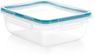 Snapware Total Solution 8.5-Cup Plastic Food Storage Container with Lid, 8.5-Cup Rectangular Meal Prep Container, Non-Toxic, BPA-Free Lid with 4 Locking Tabs, Microwave, Dishwasher, and Freezer Safe