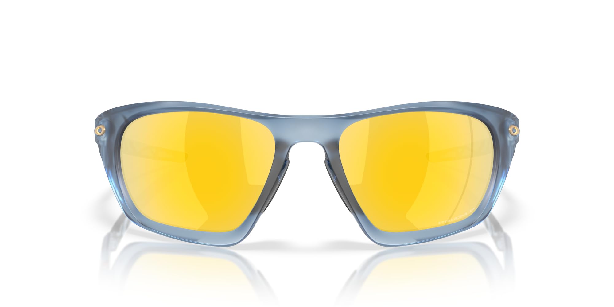Oakley Męskie prostokątne okulary przeciwsłoneczne OO9431 Lateralis, Matte Transparent Abyss/Prizm 24K spolaryzowane, 60 mm