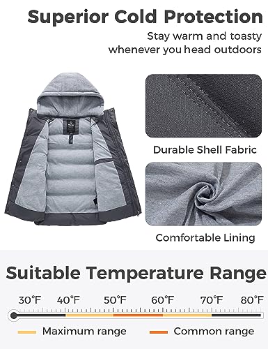 Wantdo WDNZ557 Men'S Hooded Winter Vest Lightweight Puffer Vest thumb #3