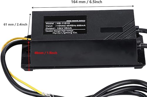 Miniatura 3 de Transformador de señal de neón Fuente de alimentación de luz de neón 10KV 30mA 110V Kit de rectificador negro para letreros de neón electrónicos