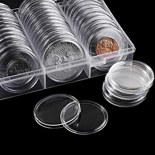 Caja para monedas transparente plástico 60 piezas miniatura 6