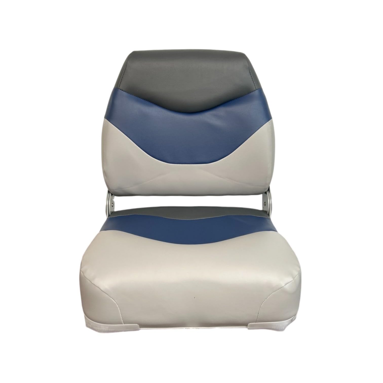 Horizon Manufacturing Boat Seat, Mid Back, Fold Down, Tracker Style 1011-ALDC Marble/Navy/Charcoal