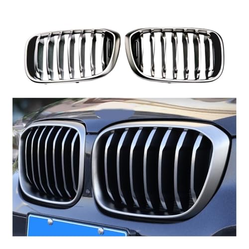 Calandre capot pour X4 G02 X3 G01 grilles avant gris mat ajustement précis 2 pces - 3