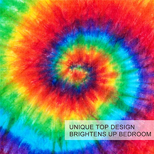 Blessliving Tie Dye Sheet Set, Queen Size, 4 Piece Set, Spiral Tie Dye Bedding With Deep Pocket, Wrinkle, Fade Resistant And Machine Washable #TOP2