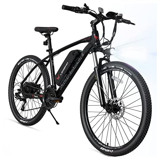 Merax 26” Electric Bike for Adults, 21-Speed Gears Electric Mountain Bike with 350W Motor and 36V 10.4Ah Removable Battery, E-Bikes with Suspension Fork for Daily Commuting and Mountain Biking.
