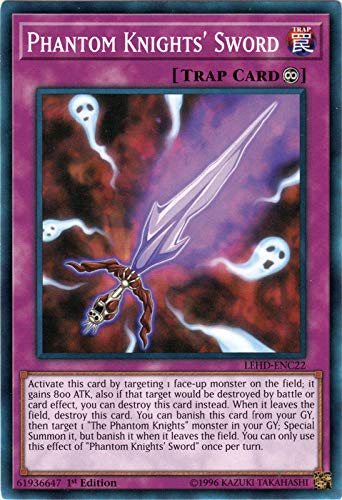 Amazon.com: Yu-Gi-Oh! - Phantom Knights' Sword - LEHD-ENC22 - Common - 1st  Edition - Legendary Hero Decks