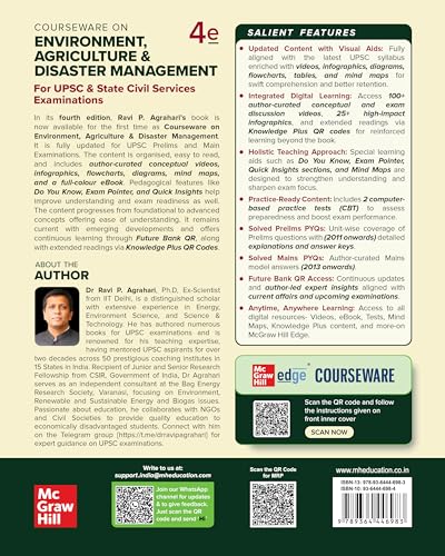 Image of Environment, Agriculture & Disaster Management Courseware, 4e for UPSC 2026 by Dr Ravi P. Agrahari | Solved Previous Years' Questions for Prelims (2013-2025) & Mains (2023-25) | 75+ Conceptual Videos