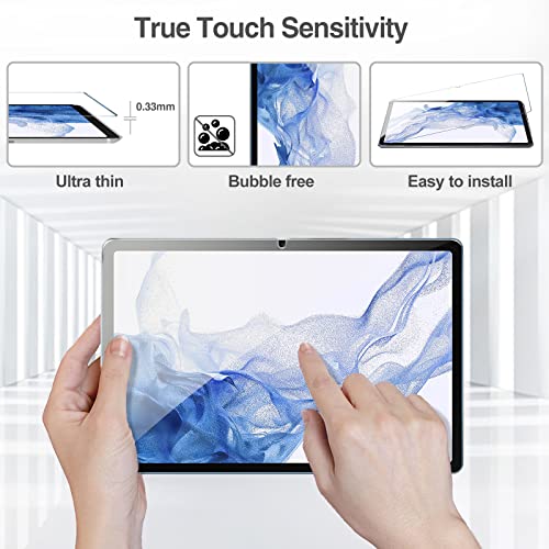 Procase 2 Pack Screen Protector For Galaxy Tab S8 Plus/Tab S7 Fe/Tab S7 Plus 12.4 Inch, 9H Hardness Tempered Glass Hd Clear Film For Sm-X800/X806/T730/T736/T970/T975/T976/T978 #TOP2