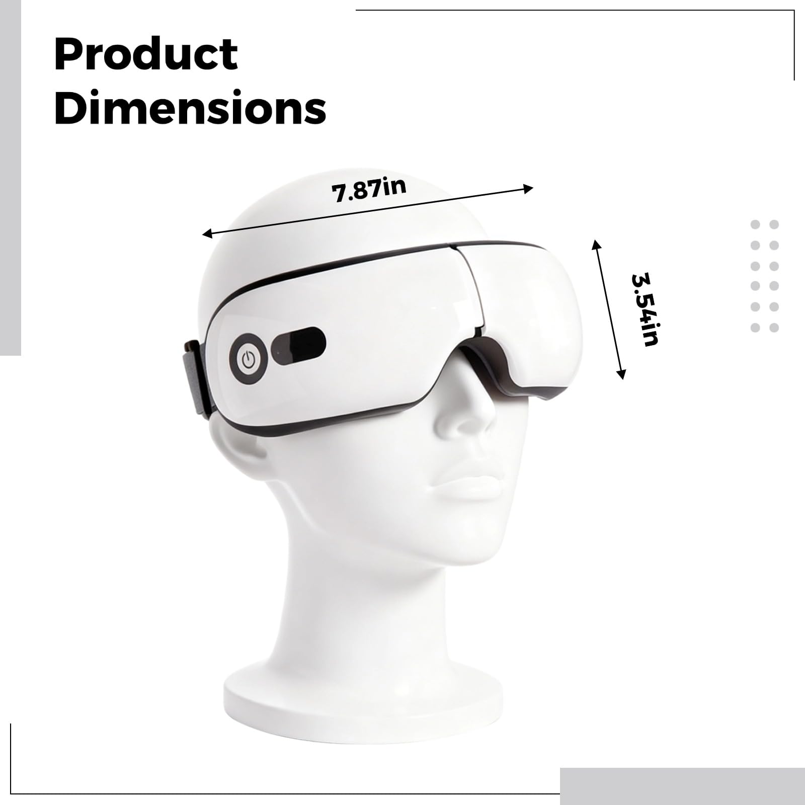 Masajeador de ojos inteligente, 5 modos de masaje, compresión de aire 9D, cuidado de los ojos calentado, música inalámbrica, vibración, recargable por USB, diseño plegable portátil, para aliviar la