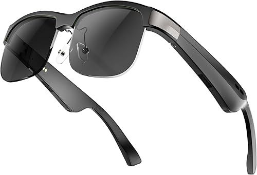 Miniatura 8 de Lentes inteligentes, lentes de sol Bluetooth de luz azul para mujeres y hombres, lentes fotocrómicas, micrófono abierto y altavoces, Té verde