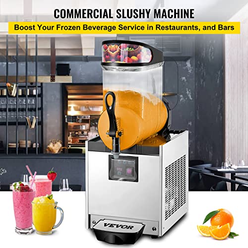 VEVOR Kommerzielle Slusheis Maschine 12 L, Slush Eismaschine 500 W, Slushgerät 595 x 300 x 700 mm, Edelstahl Slushie… – Bild 3