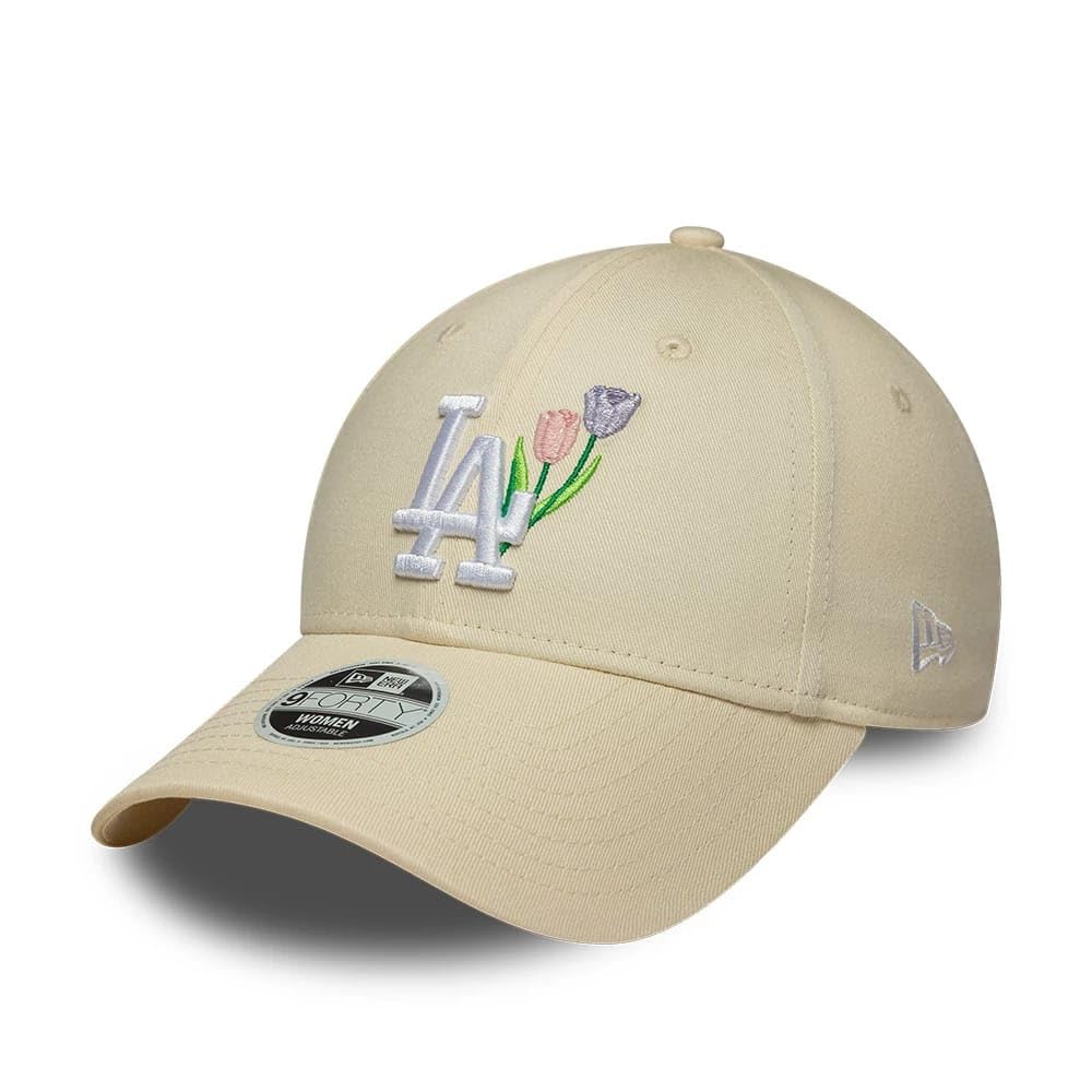New Era Los Angeles Dodgers Flower Icon 9Forty Adjustable Cap Beige — image 1