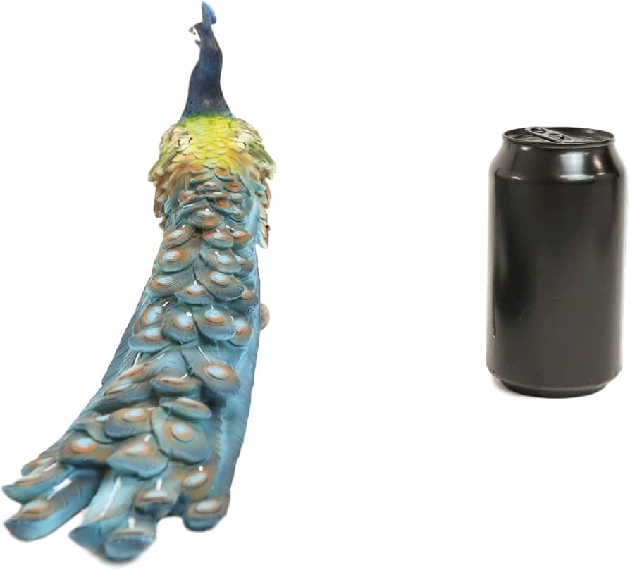 Amazon.co.jp: Ebros Poised エレガント 玉虫色 ブルー ピーコック