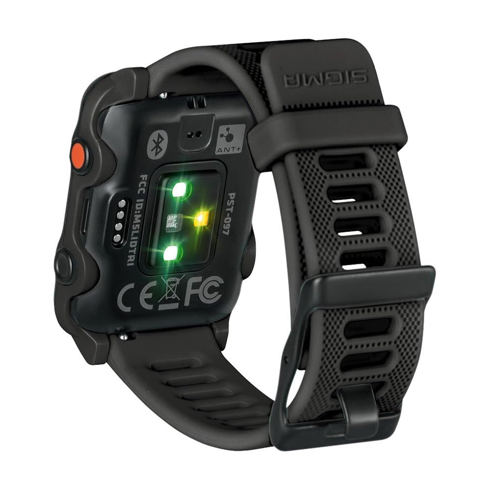 Sigma Sport iD.TRI, GPS Triathlon-Uhr mit Navigation, Smart Notifications, leicht und wasserdicht, inkl. Brustgurt, Geschwindigkeits- und Trittfrequenzsensor sowie Fahrradhalterung