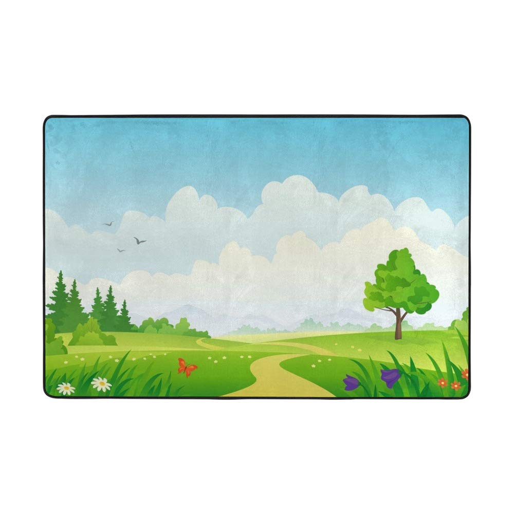 Tapis de sol en velours corail épais CHEHONG 182x122cm pour salon et chambre