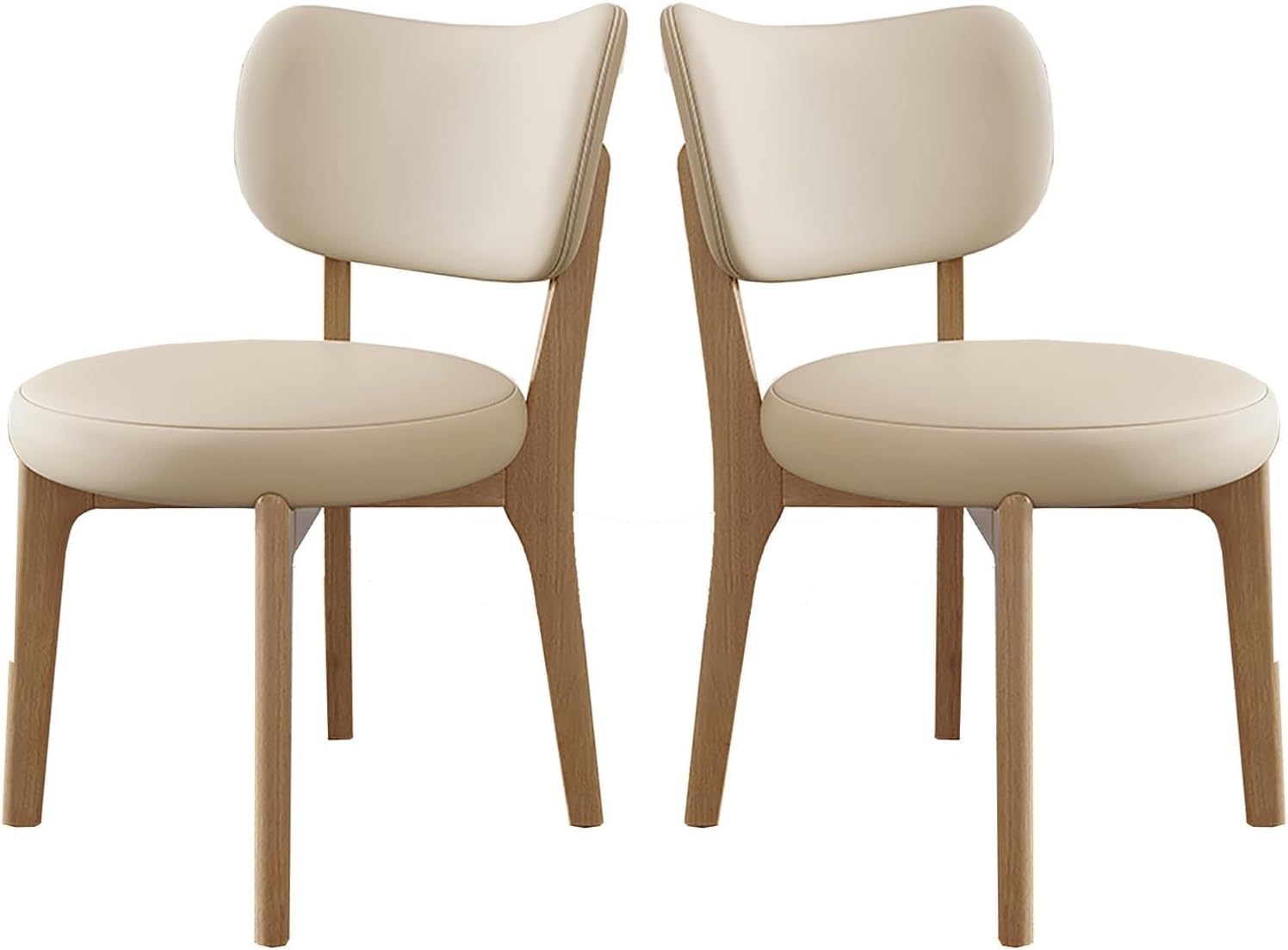 Chaise de salle à manger rembourrée bois massif assise confortable