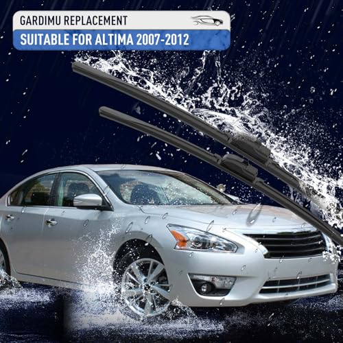 Image of Front Windshield Wiper Blades for Nissan Altima 2007-2012 for Car Window | Quiet and Streak-Free Wipers Assembly All-Season OEM Automotive Replacement Accessories